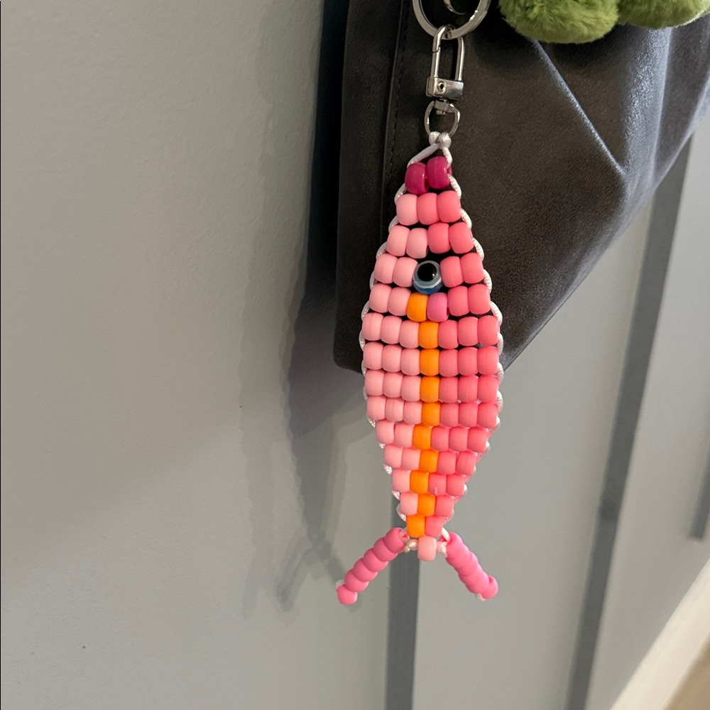Colorful Beaded Fish Keychain - Picture 2 of 6